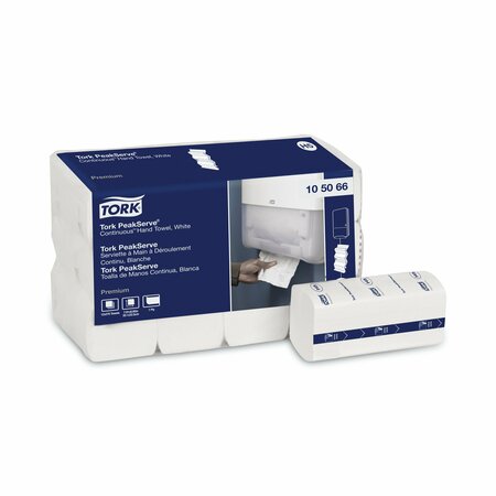 TORK Tork PeakServe® Continuous™ Paper Hand Towels White H5, Premium, Compressed, 12 x 270 sheets, 105066 105066